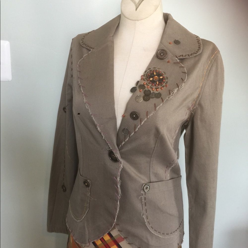 Vintage Patchwork Jacket Small - image 6